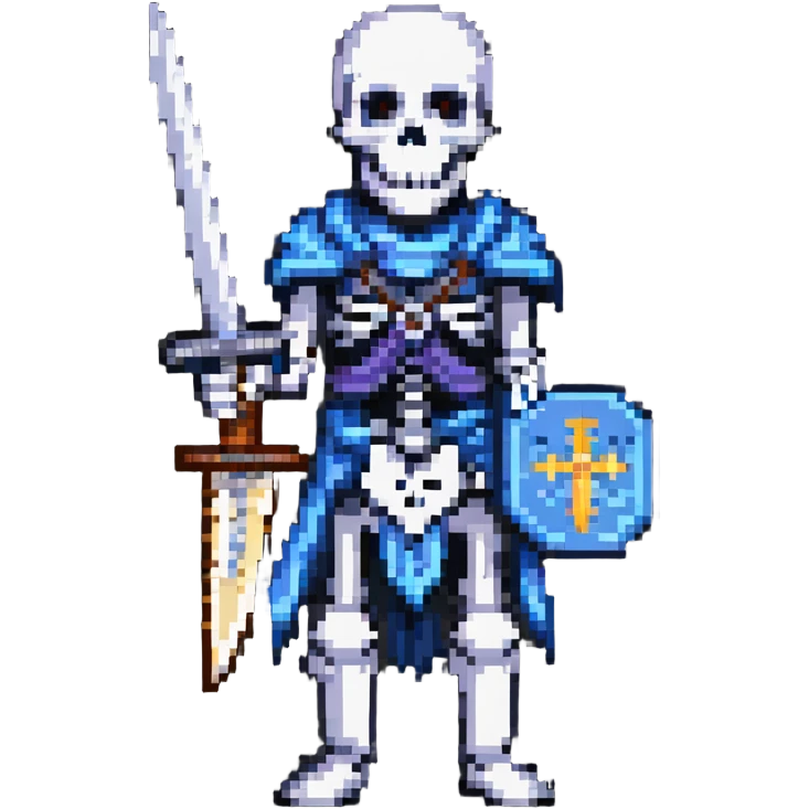 skeleton warrior with a sword emoji