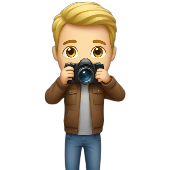 men taking photo emoji