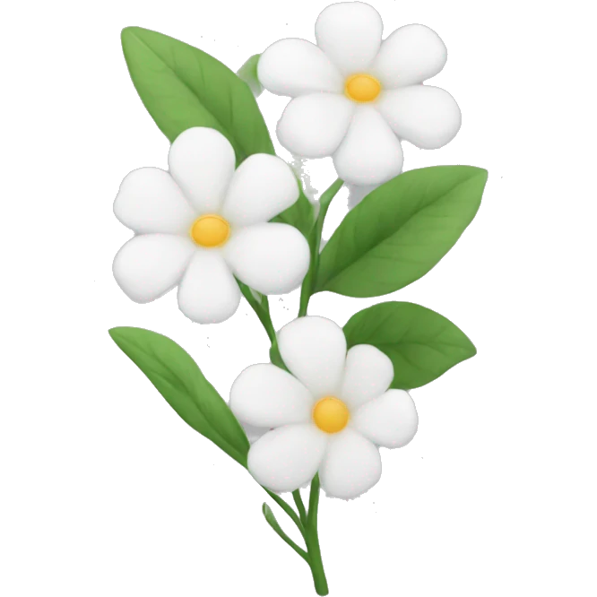White flowers emoji
