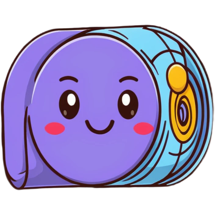 big sparkle emoji overlaid in front of a roll of fabric behind it emoji
