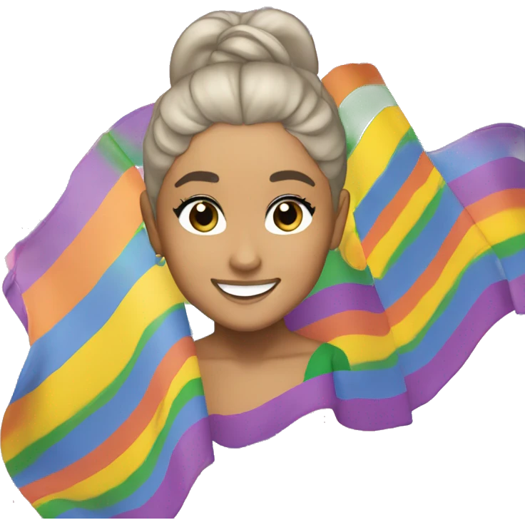 Ariana grande waving pride flag emoji