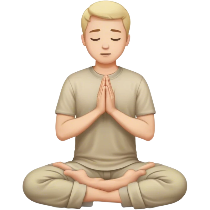 a white man on knees with hands in prayer  emoji