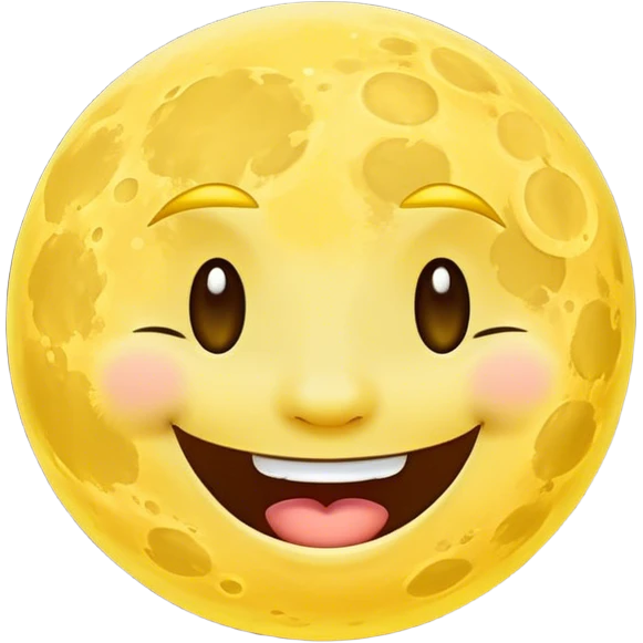 Smiling moon emoji