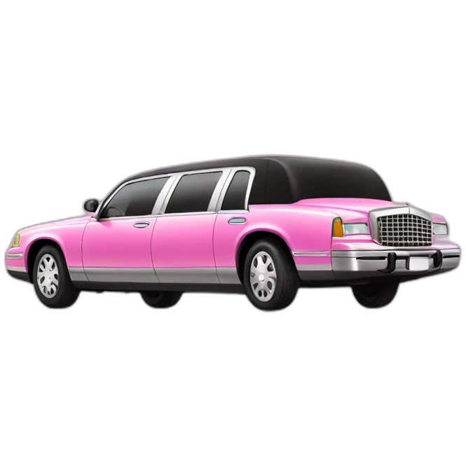 Pink limousine emoji