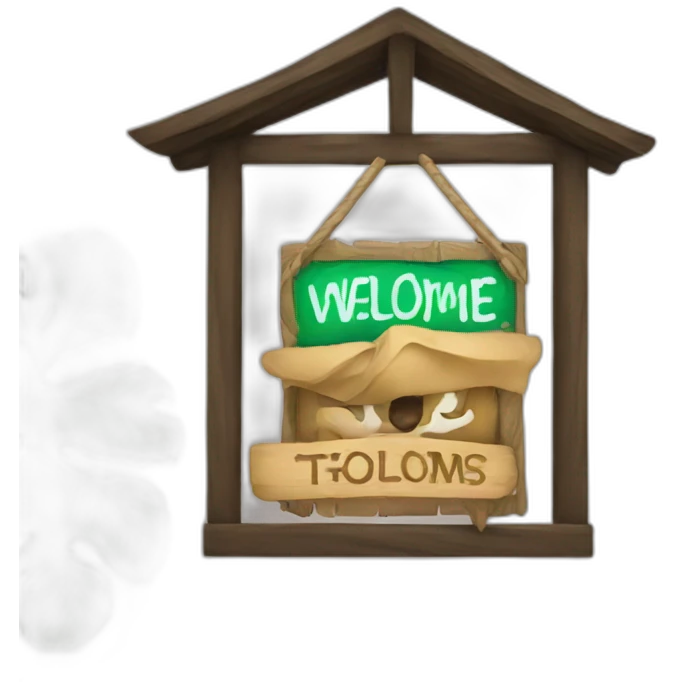 Welcome sign emoji
