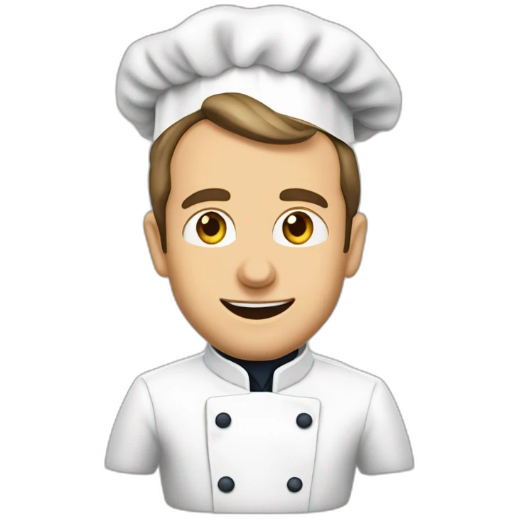 Emmanuel Macron en chef de cuisine  emoji