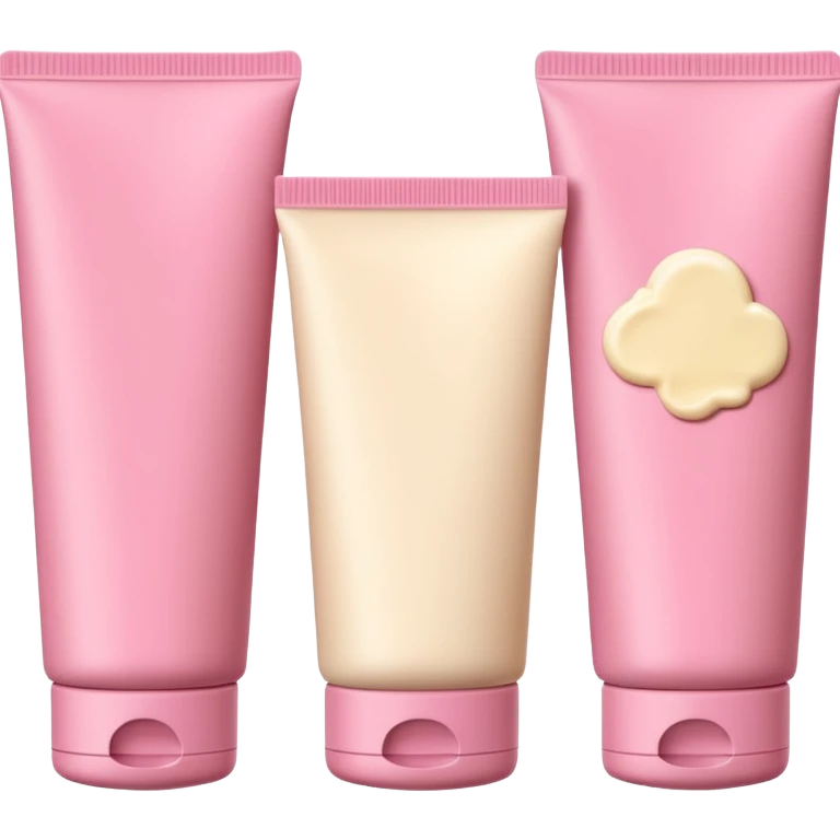 pink cream tube packaging emoji