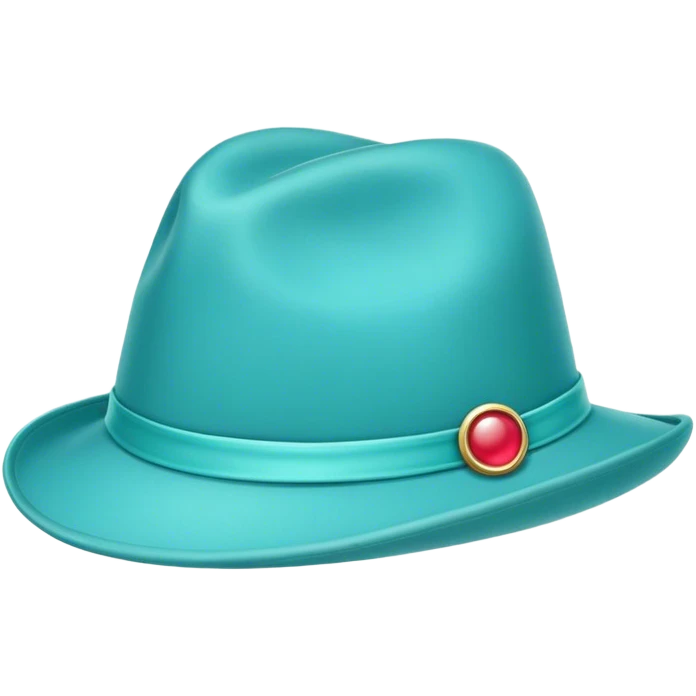 Turquoise hat emoji