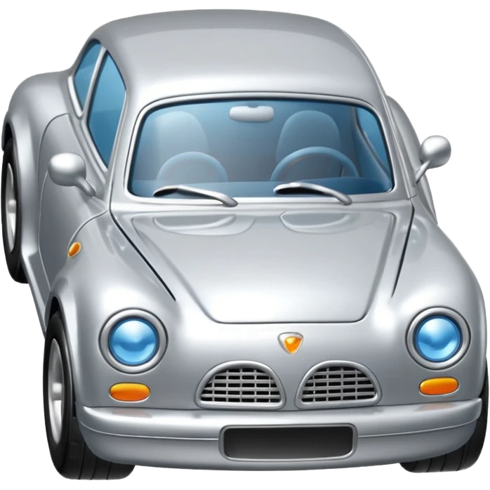 all silver toy car emoji