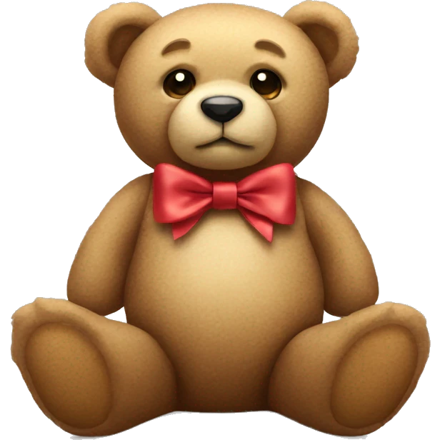Teddy bear with a bow  emoji