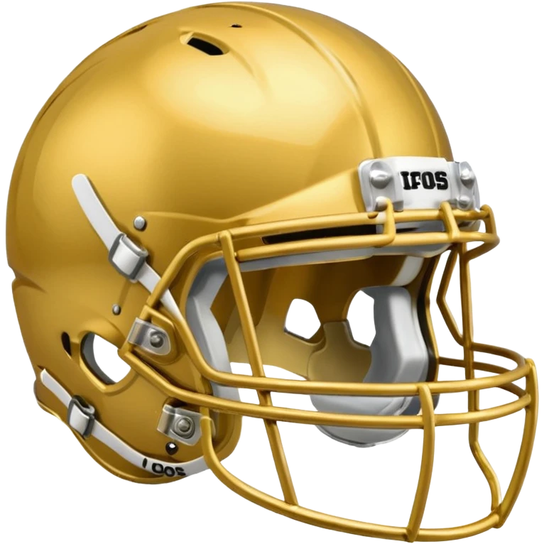 College football player helmet in gold color  emoji