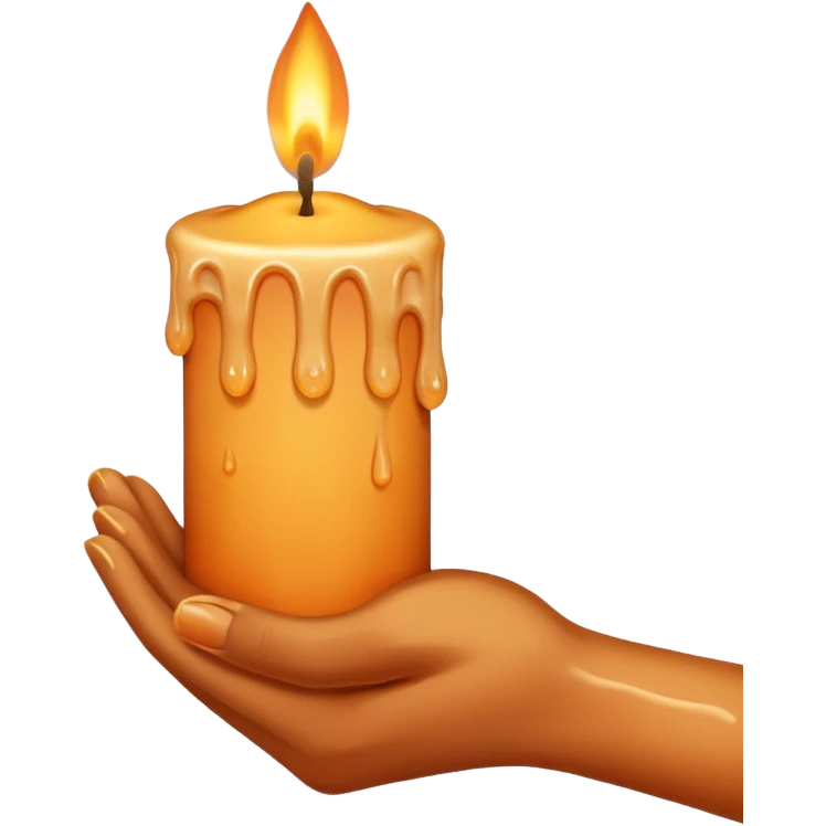 Candle on the hand emoji
