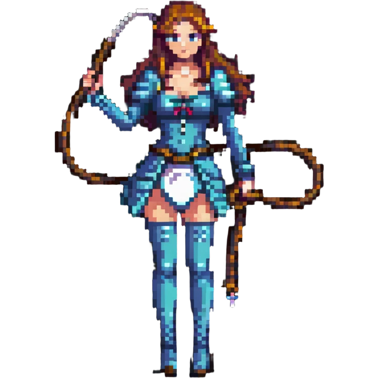woman holding a whip emoji
