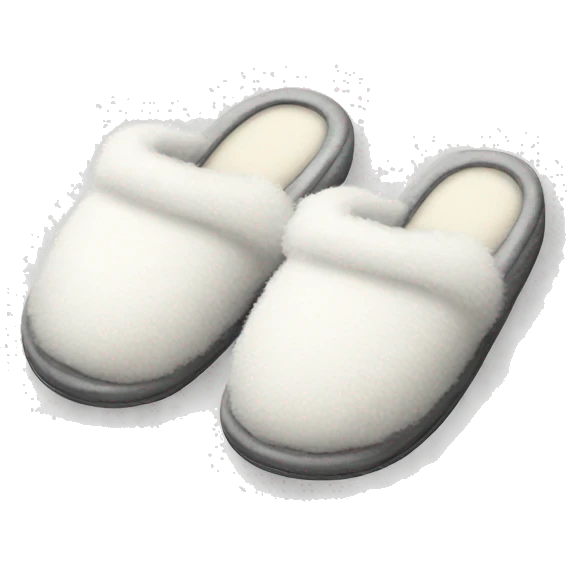 white slippers are fluffy  emoji
