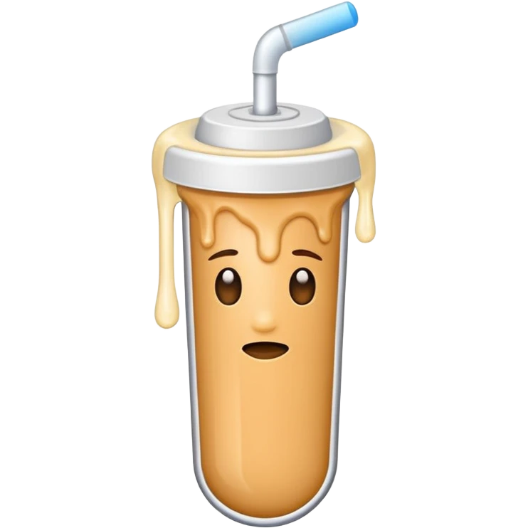 Veiny stick skin color with white liquid emoji