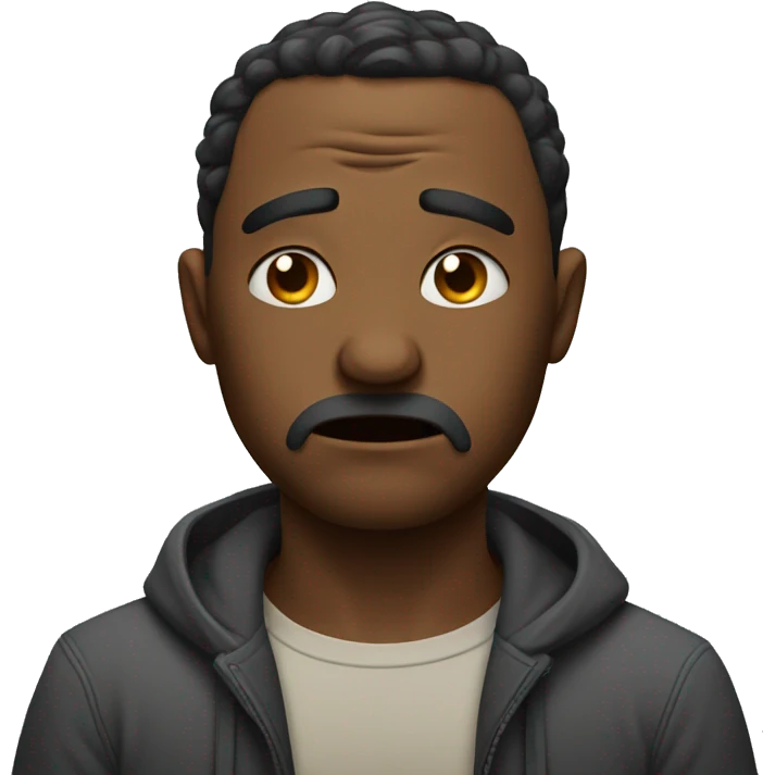 Unhappy man out of love  emoji