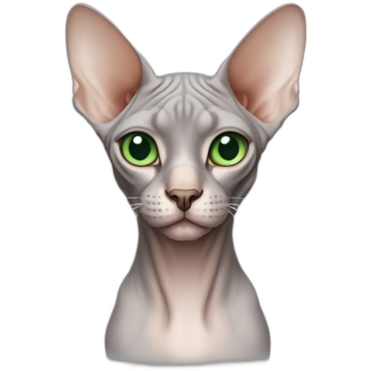 canadian sphynx with green eyes emoji