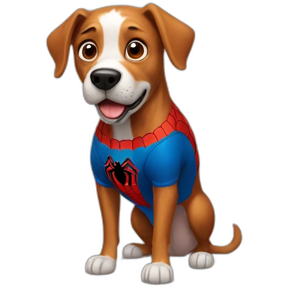 Spider-Man as a dog emoji