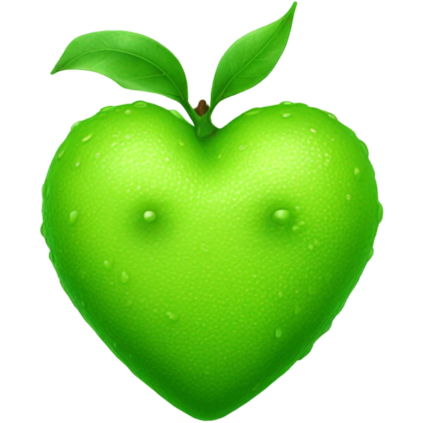 Lime heart emoji