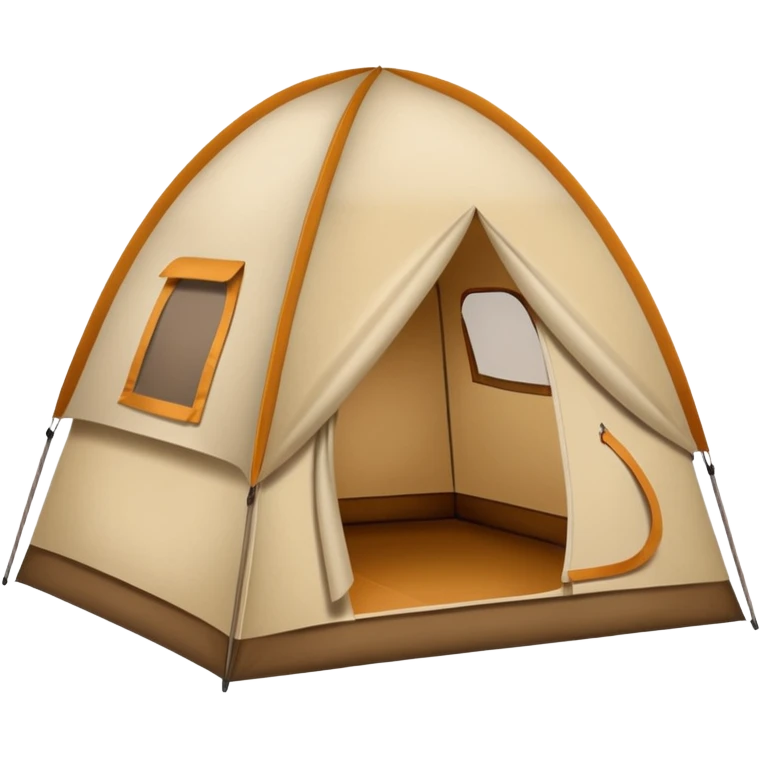 Large camping tent made of felt texture, scrapbooking style, transparent background emoji