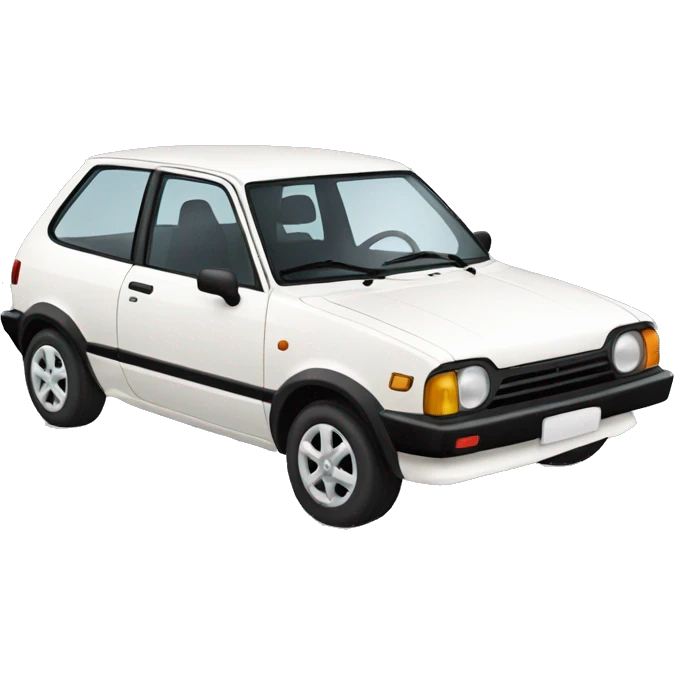 white toyota starlet car  emoji