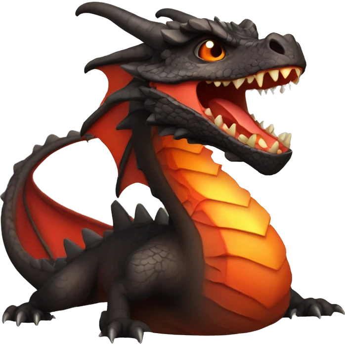  Legendary Cool Brown-Black-Red-Orange-gradient Volcano Dragon emoji