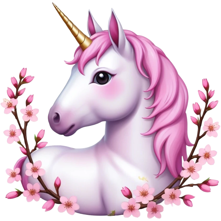 unicorn,Cherry blossom emoji