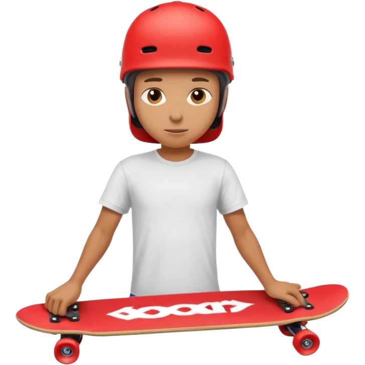 Skater with red skateboard emoji