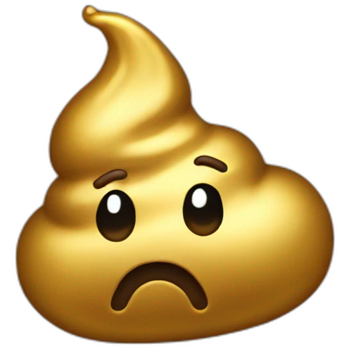 gold poop emoji