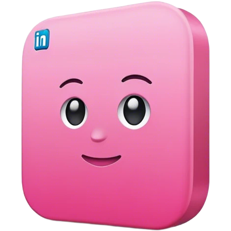 Pink Linkedin post emoji