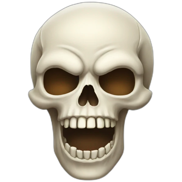 Silly skull emoji
