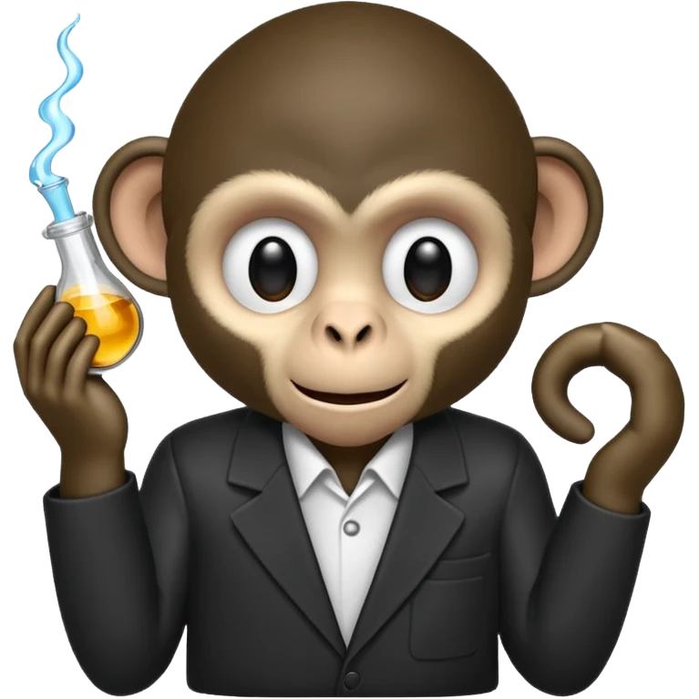 scienist black monkey emoji