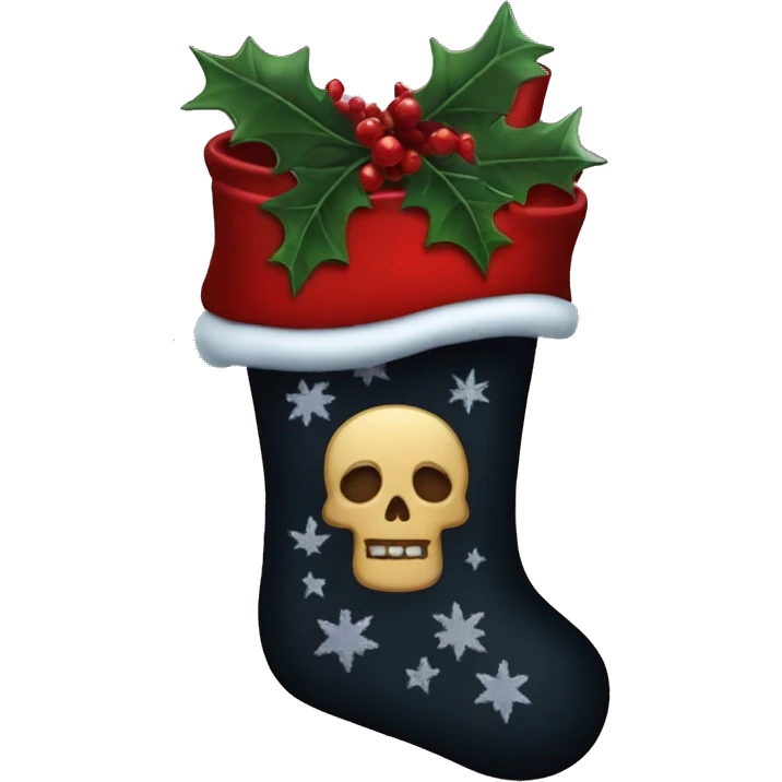 Gothic Christmas stocking emoji