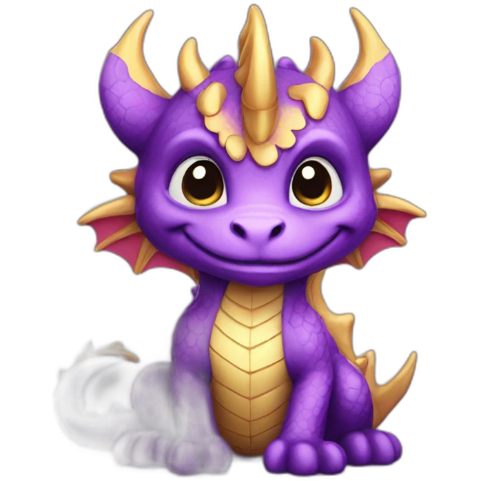 golden purple baby dragon emoji