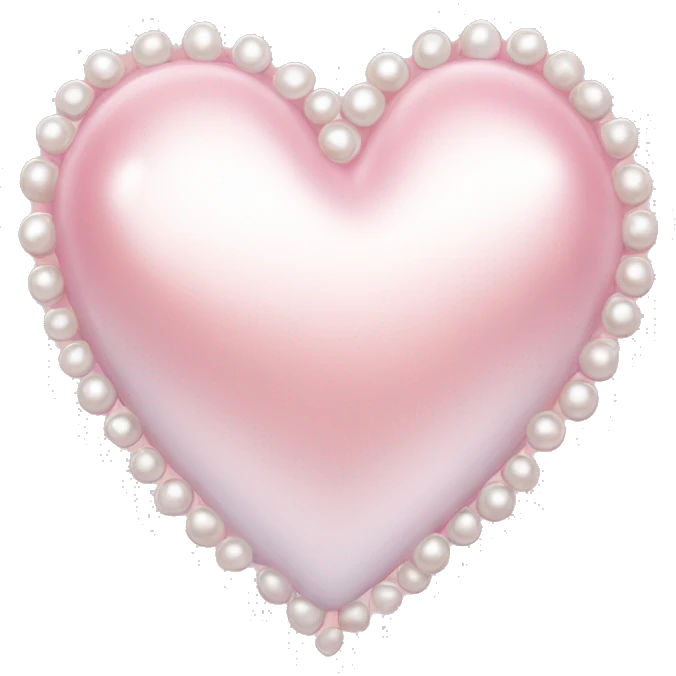 pearl light pink heart emoji