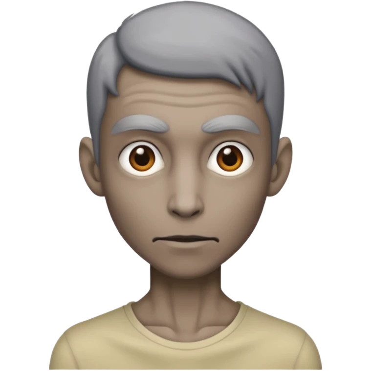 Mutant tall skinny gray emoji