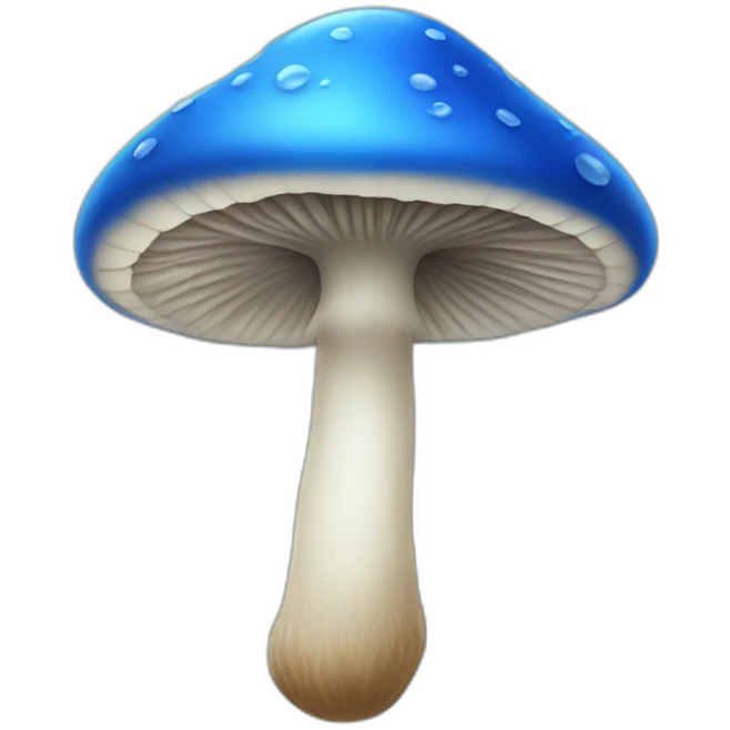 Blue mushroom emoji