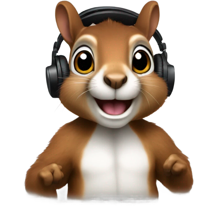 Squirrel dj emoji