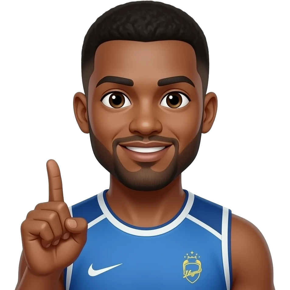 sports person explaining sports emoji