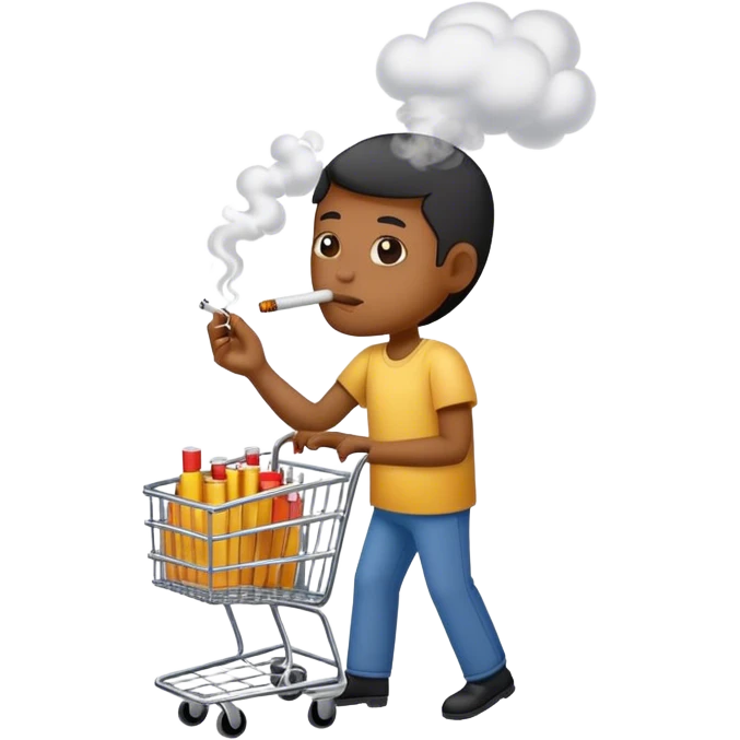Smoking a disposable cart emoji