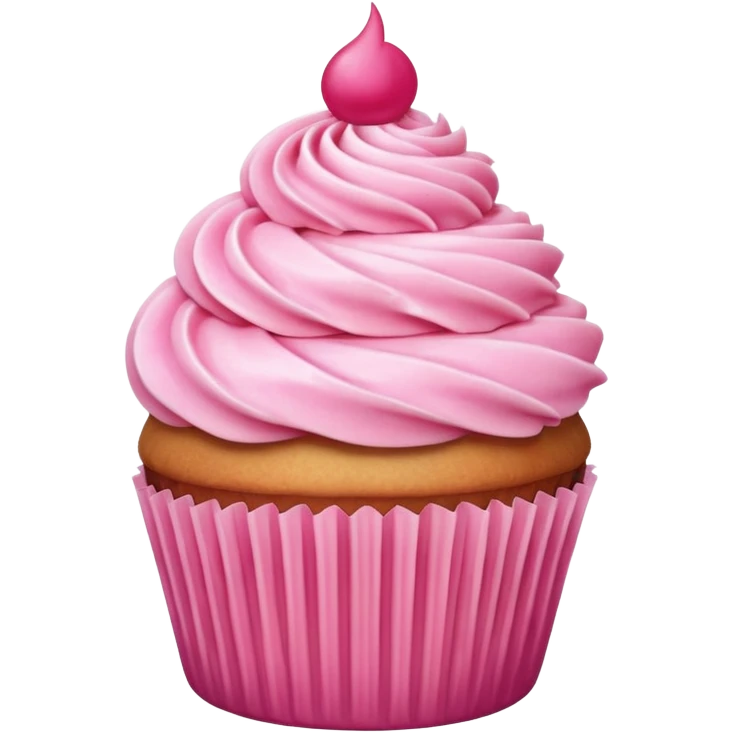 Cupcake with pink icing emoji