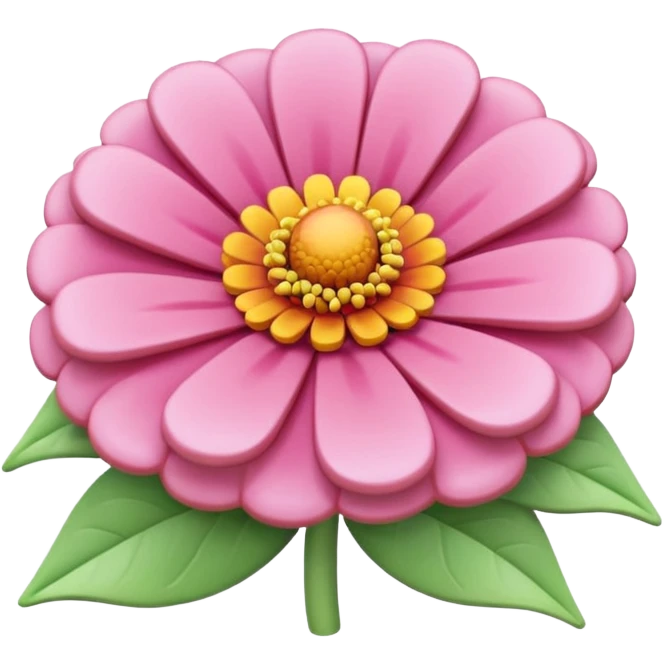 three-dimensional resin icon, chunky and cute, with the word "ZINNIA" on it emoji