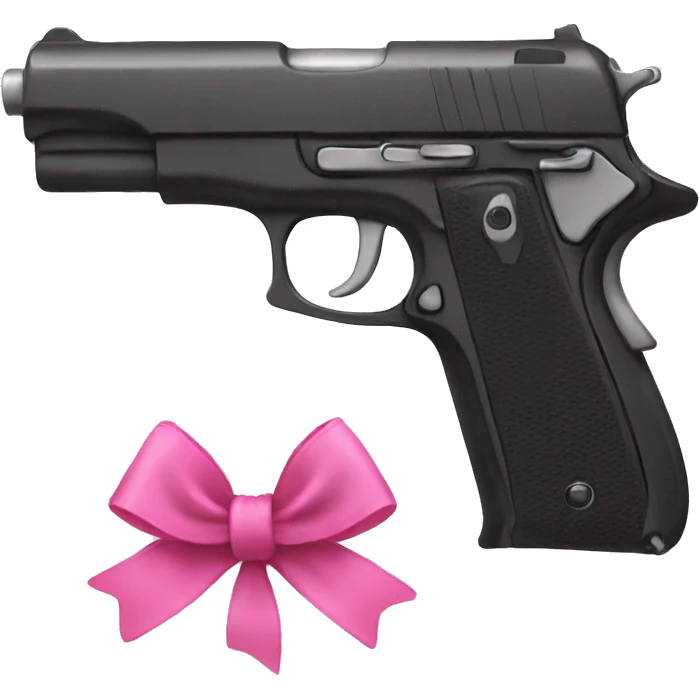 gun with pink bow  emoji