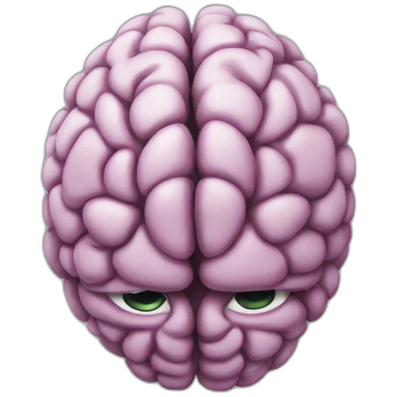 Brain with no wrinkles emoji