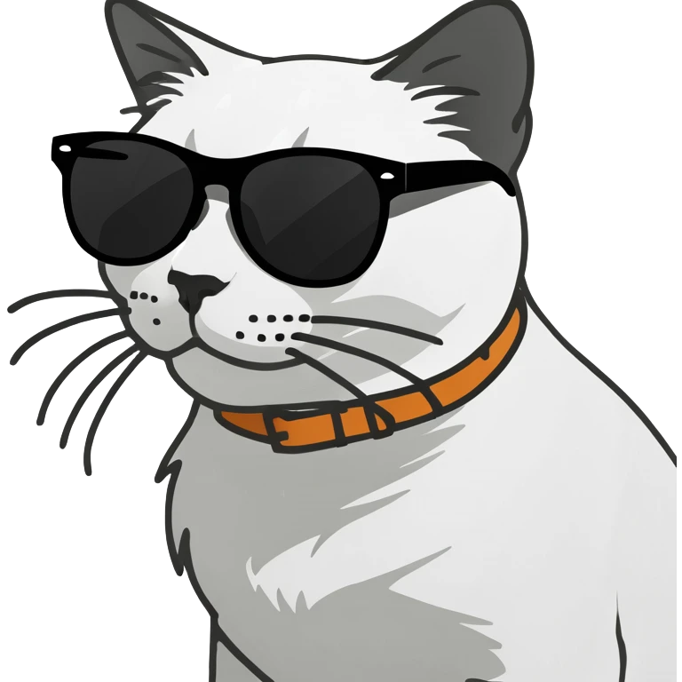 Cat with sunglasses emoji