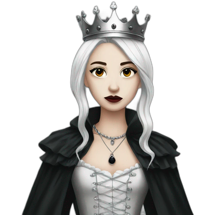 Very emo dark England Queen emoji