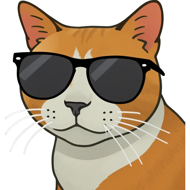 Cat with sunglasses emoji