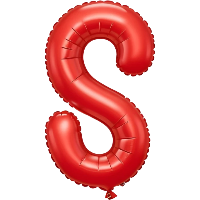 Number 6 birthday balloon emoji