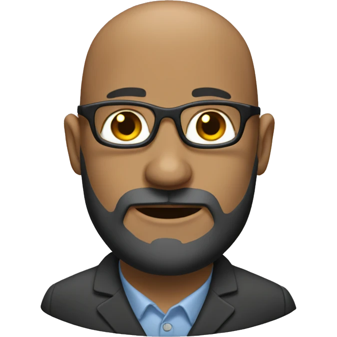 Bald accountant with beard  emoji