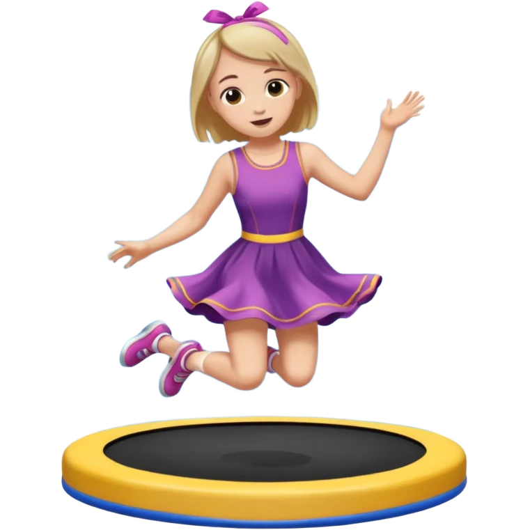 squeezie en robe qui fait du trampoline emoji
